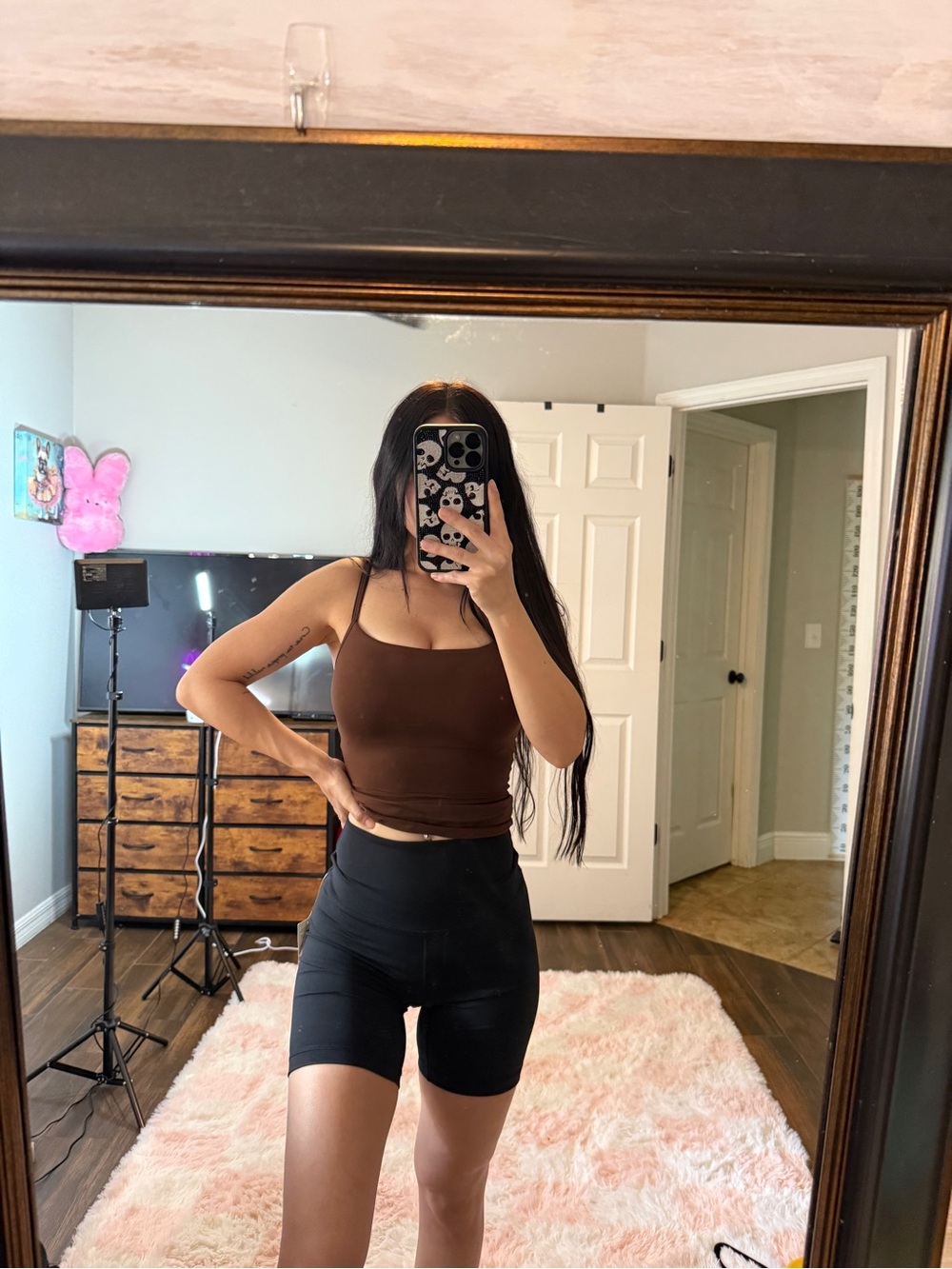 Yogalicious Lux Everyday 7" Biker Shorts Women XS Black High Rise Activewear NWT